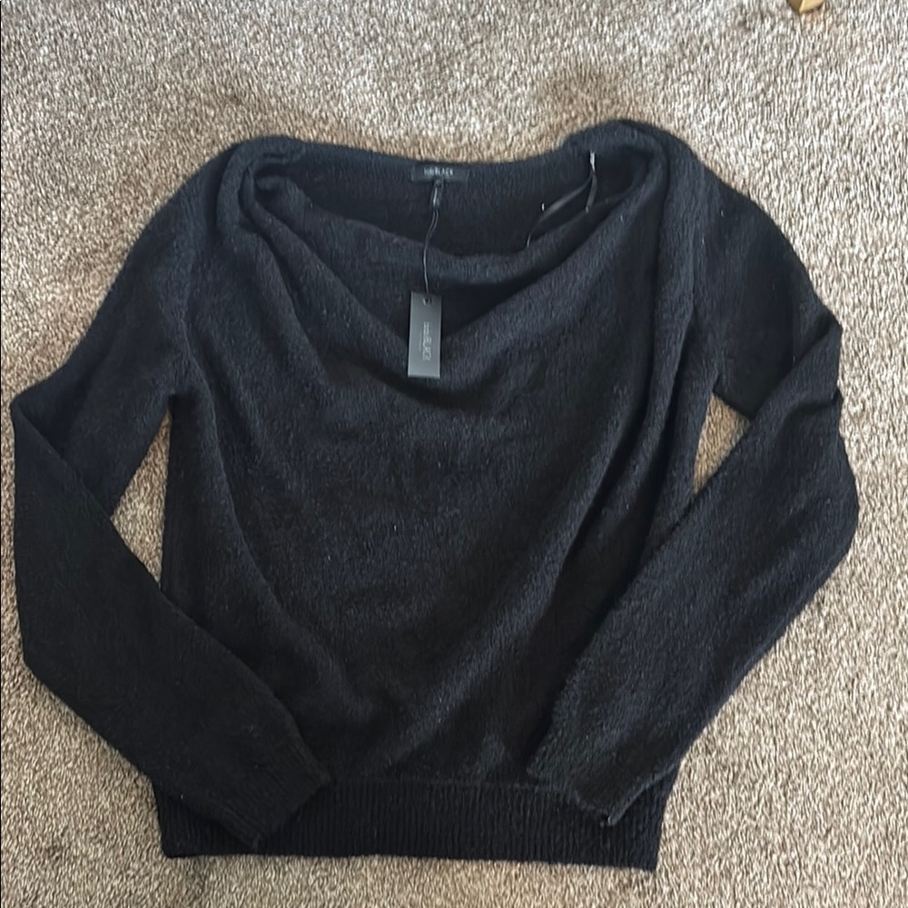 Elegant Off the Shoulder Black Sweater